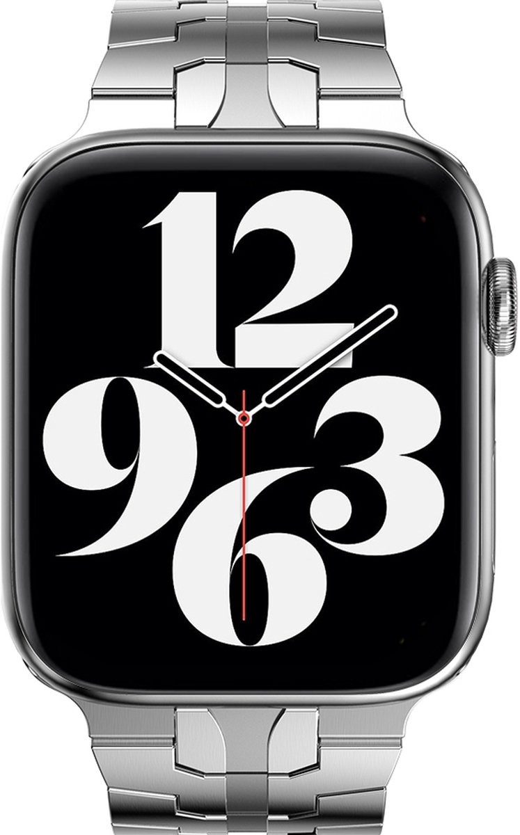 Mobigear Elegance Link - Apple Watch Series 1 (42mm) Bandje Staal Klemsluiting - Zilver