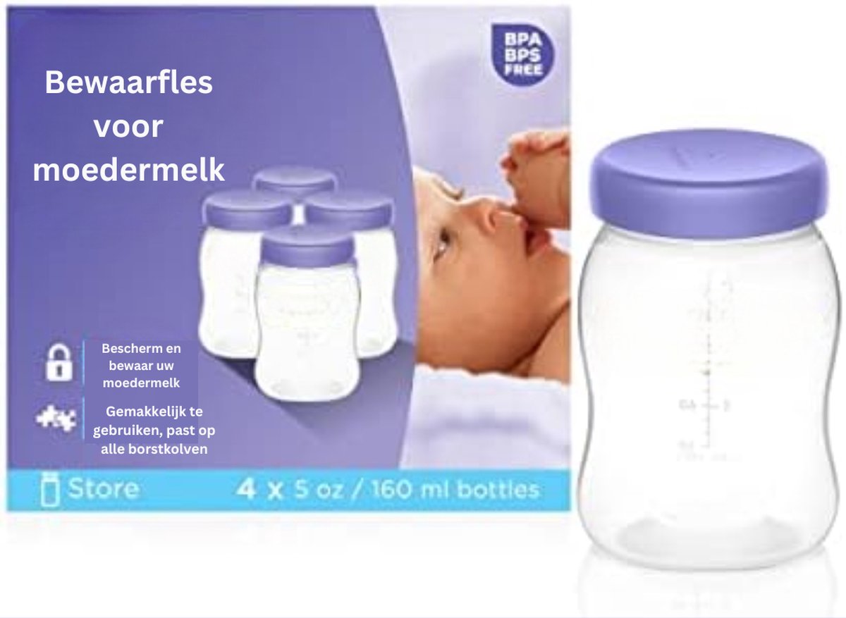 Moedermelk bewaarflesjes - Moedermelk flesjes - Bewaarflesjes - Moedermelk bewaren - Merkloos