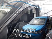 Zijwindschermen donker volkswagen VW Caddy 2 deurs model vanaf 2020- pasvorm Team Heko raamspoilers set