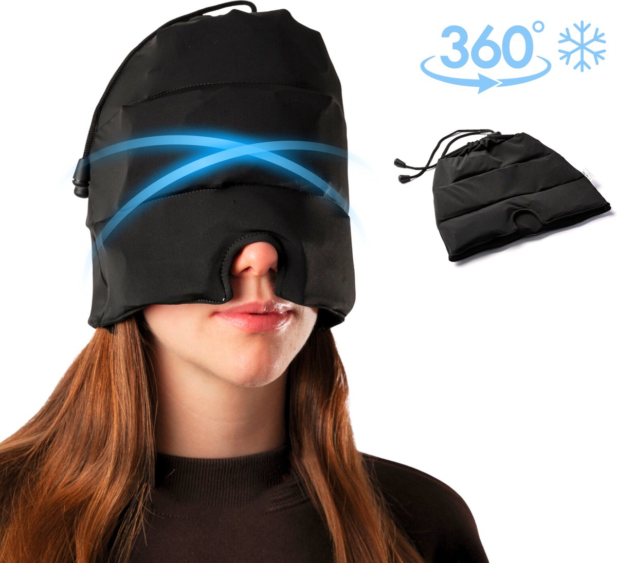Goedkoopste Respiflex Anti-migraine muts - helpt bij hoofdpijn door migraine of sinusitis - 360° hoofdbedekking - migraine bestrijding - migraine cap