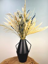 Droogbloemen boeket “White Iris” | 55 cm | Exclusief vaas | Prachtig landelijk boeket | Een vrolijke en natuurlijke uitstraling voor ieder interieur