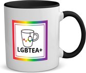 Akyol - pride cadeau mok koffiemok - theemok - zwart - Lgbt pride - pride vlag - gay cadeau - gay pride accessoires - homo - lgbtq vlag - accessoires - koffie mok cadeau - mok met tekst - thee mok cadeau - 350 ML inhoud