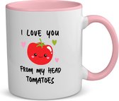 Akyol - relatie cadeau - koffiemok - theemok - roze - Liefde - relatie - jubileum cadeau - love geschenk - gift - valentijn cadeautje voor hem en haar - cadeau voor mannen en vrouwen - valentijnsdag cadeau - valentijn cadeautje love - 350 ML inhoud