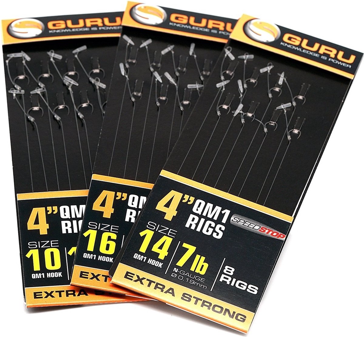 Guru 4’’ QM1 Feeder Speed Stop Barbless-Eyed (8pcs) - Maat : Haak 12 - 0.19mm