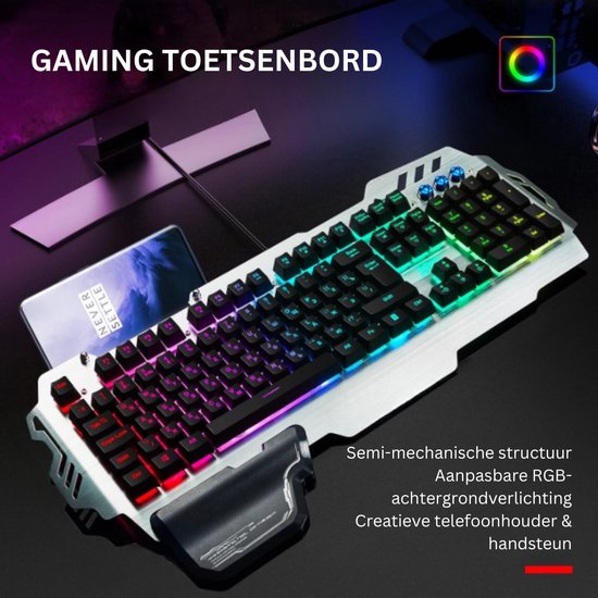 RedThunder K900 Gaming Toetsenbord Halbmechanisch, QWERTZ DUITSE  Lay-out,... | bol
