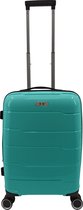 SB Travelbags 'Expandable' Handbagage koffer 55cm 4 dubbele wielen trolley - Aqua Blauw
