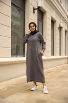 Tuniek trui jurk lang hijab | Grijs