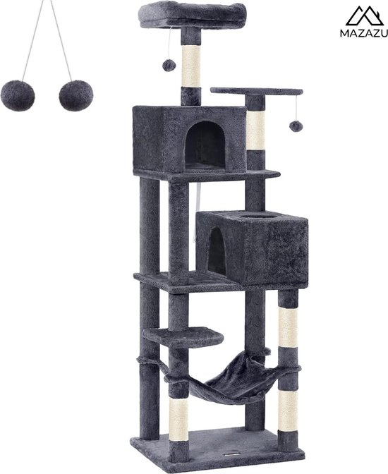 MIRA Home - Krabpaal - Kattenhuis - Kattenboom - Hangmat - Katten - 60x49x191