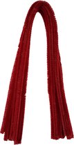 Fil chenille - 10x - rouge - 8 mm x 50 cm - matériel de loisirs/artisanat
