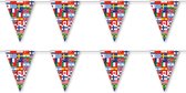Landen thema vlaggenlijn feestslinger - 2x - internationale vlaggen - 350 cm - Versiering/feestartikelen