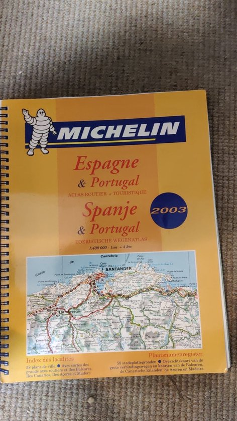 Michelin 22460 atlas Spanje portug 2003 - cover