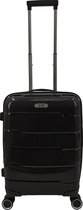 SB Travelbags 'Expandable' Handbagage koffer 55cm 4 dubbele wielen trolley - Zwart