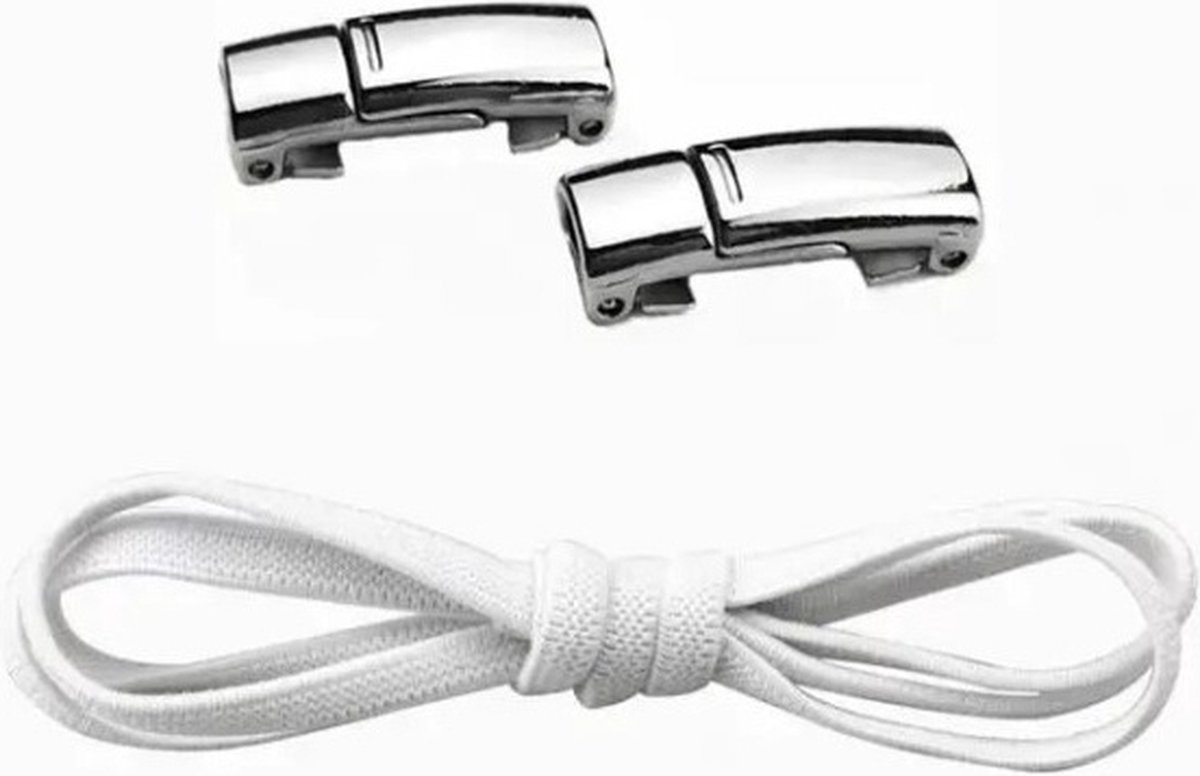 DrPhone LaceTech - Premium Veters met Magnetische sluiting - Geschikt voor o.a. sneakers - Wit