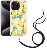 Cazy Hoesje met koord geschikt voor iPhone 15 Pro Max Lemons