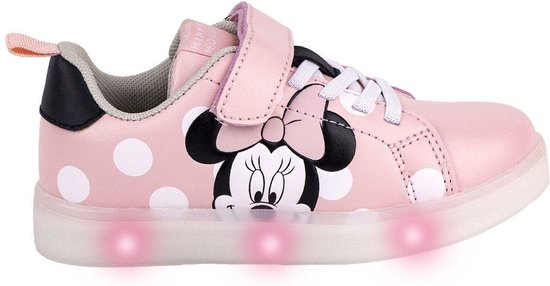 Chaussures de sport avec LED Minnie Mouse Velcro Rose - 31