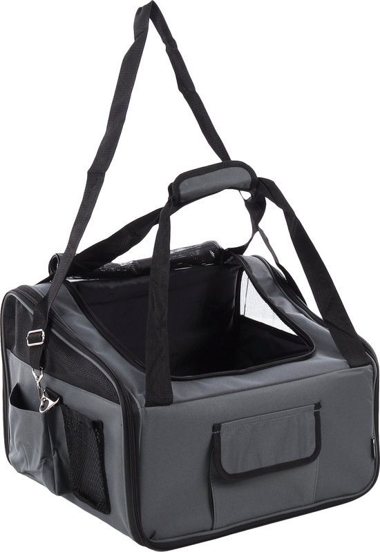 Flamingo - Honden Autostoel / Tas Oda - Grijs - 44 x 34 x 32 cm