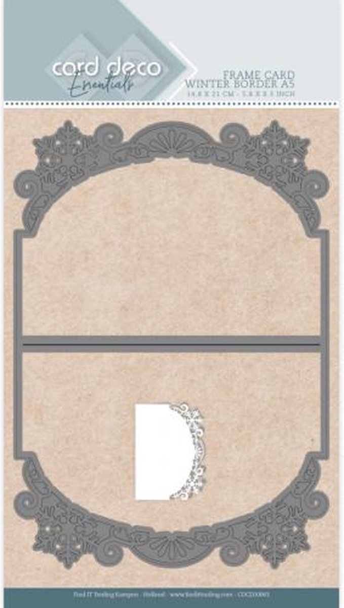 Card Deco Essentials Frame Dies - Winter Border A5