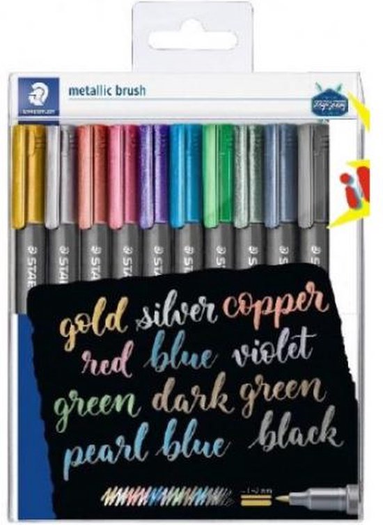 Nassau Fine Art Metallic Brushpens 7-set