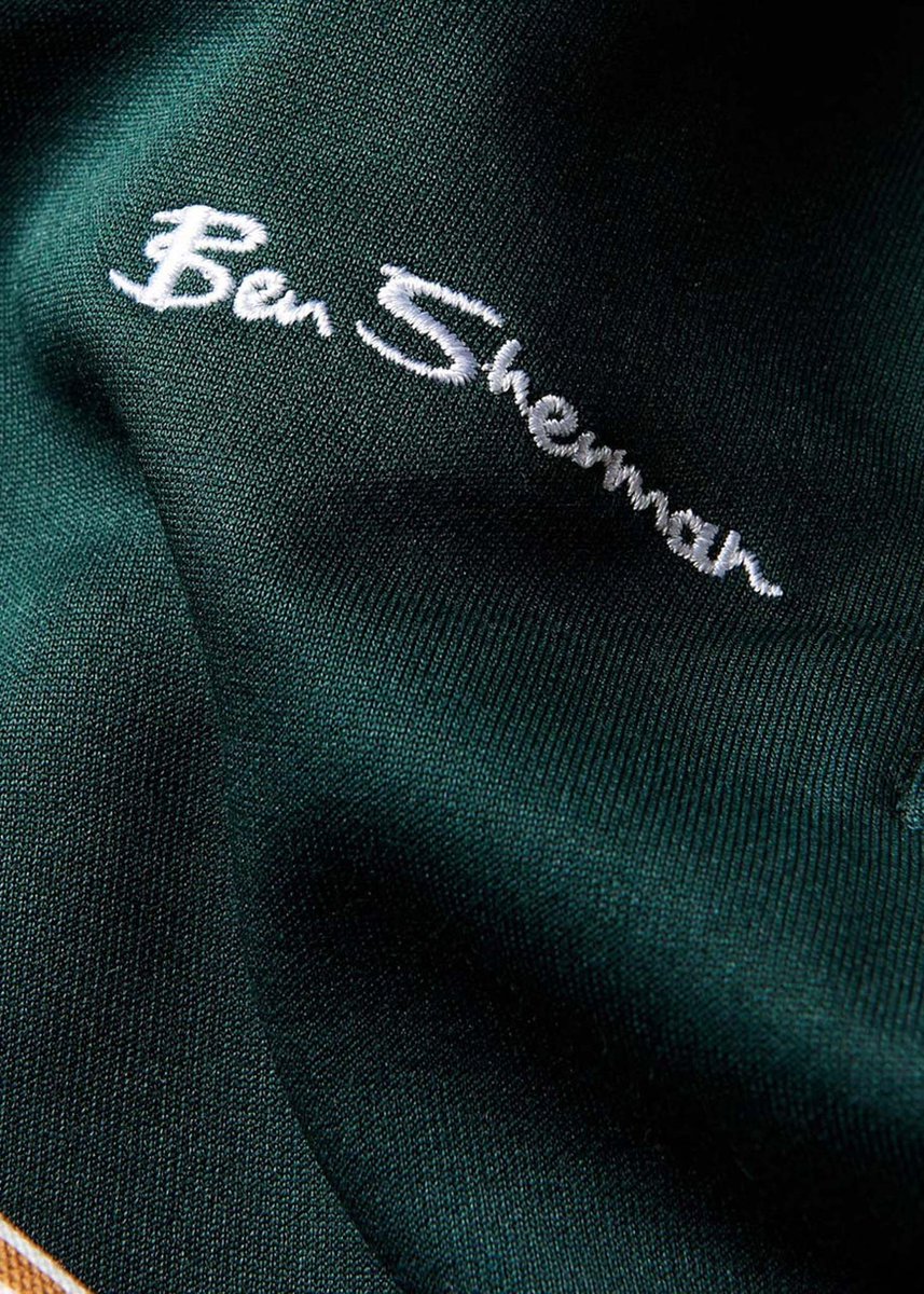 Ben Sherman House taped track pant - dark green