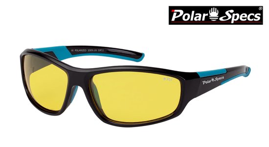 Polar Specs® Polariserende Nachtbril PS9024 – Black & Blue – Polarized Nightdriving – Small – Unisex