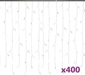 vidaXL - Lichtgordijn - met - 400 - LED's - en - 8 - functies - 10 - m - koudwit