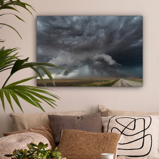 Peintures sur toile - Tornado Chase Texas - 90x60 cm - Décoration murale