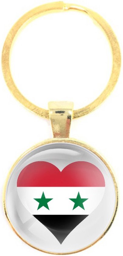 Lucardi Syrië flag ketting - Kaart hanger - Traditionele vlag