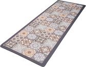 RECYCO Kitchen Runner, Kitchen Mat, PVC, 60 x 180 cm, 10 mm Thick, Non-Slip, Waterproof, Washable Kitchen Rug Runner, Kitchen, Anti-Fatigue Carpet Runner (Tiles)