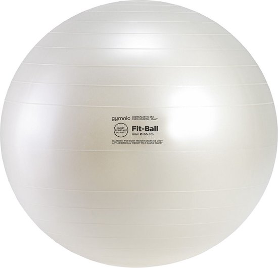 Gymnic Fit Ball 65 BRQ - Seat Ball et Fitness Ball - Nacre - Ø 65 cm