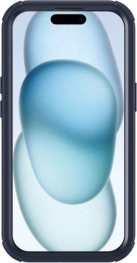 Coque ESR Armor Tough HaloLock adaptée à Apple iPhone 15 | Compatible avec MagSafe | avec béquille de rangement | Protection complète | Protection Extra de la caméra | Bleu transparent