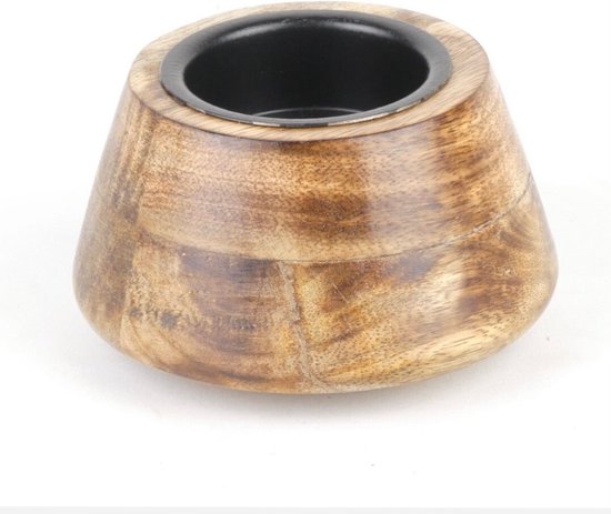 waxinelichthouder - kaars - kaarsenstandaard - hout - mangohout - luxe - kerst - moederdag - valentijn - cadeau - kadotip - de laatste