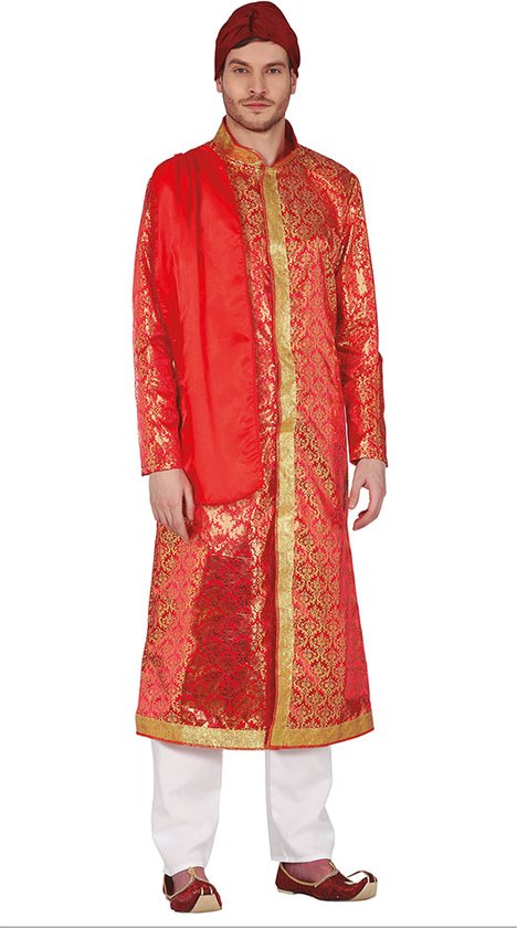 Costume de Bollywood et Inde | Prins riche de Bollywood | Homme | Taille 52-54 | Costume de carnaval | Déguisements