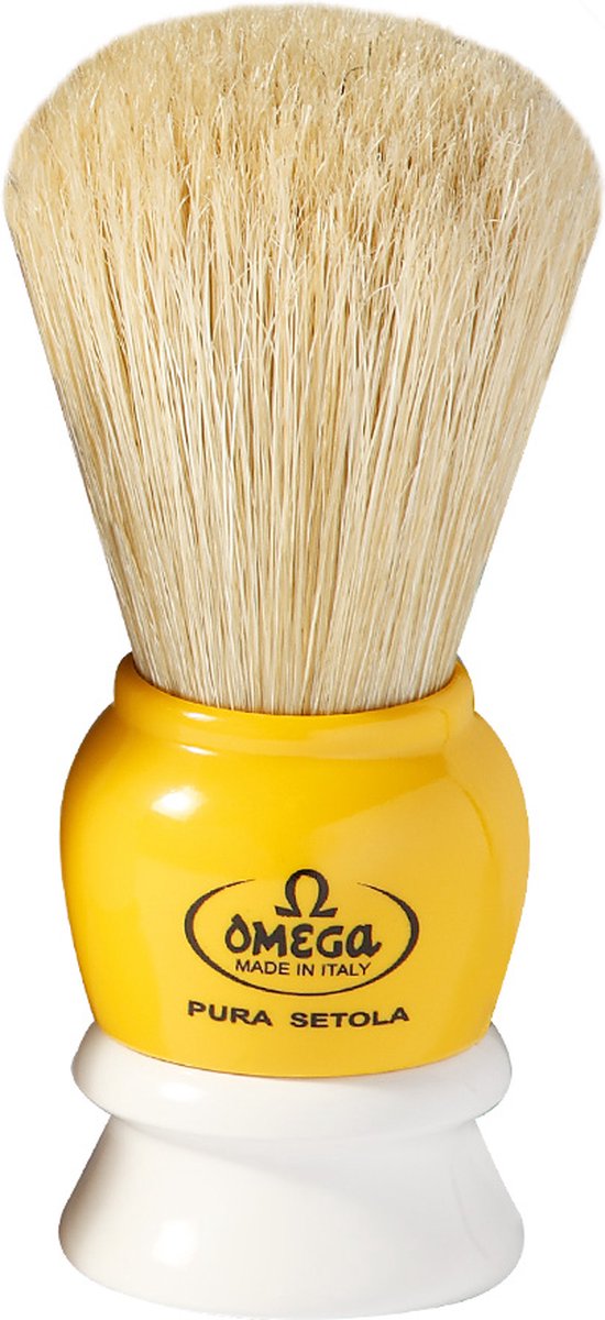 Omega Shaving Brush Geel-Wit