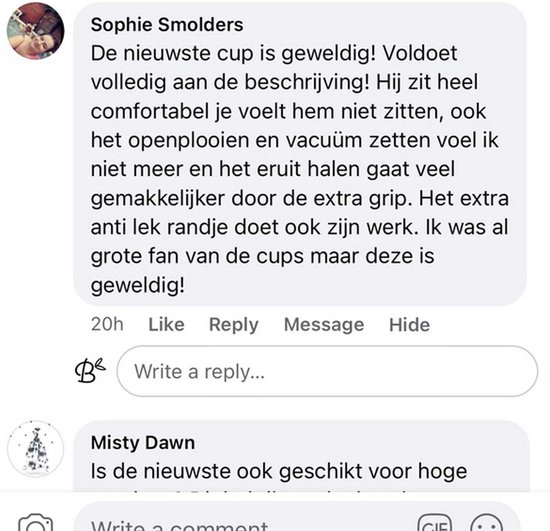 Bamboozy Menstruatiecup Maat L Herbruikbare Menstruatie Cup Period Menstrueren Zero Waste