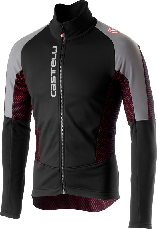 Castelli Fietsjack Heren Zwart Reflective / CA Mortirolo V Reflex Jacket Black - L