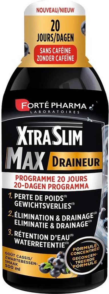 Xtraslim Max Draineur Zwarte Bes 500ml