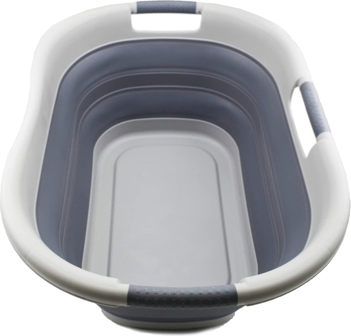 Goedkoopste Opvouwbare wasmand van kunststof, 40 l, inklapbare pop-up-opbergcontainer/organizer, draagbare wasmand, ruimtebesparende wasmand (1, grijs/donkergrijs