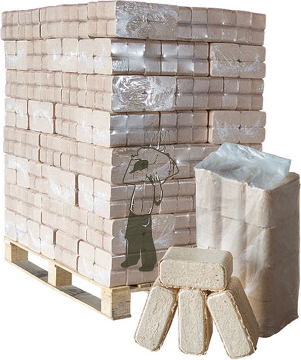RUF Briketten | 1 pallet – totaal 960 kg (96 pakketten x 10 kg) | Mix van Berken, essen, eik en beuk