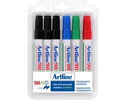 ARTLINE 90 NEAT Permanent markers Kit - 6 stuks - Verschillende kleuren