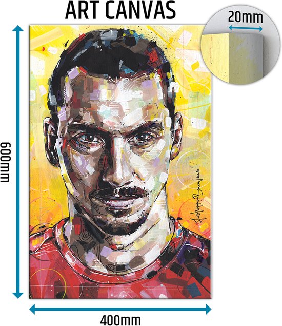 Zlatan Ibrahimovic canvas schilderij 40x60 cm