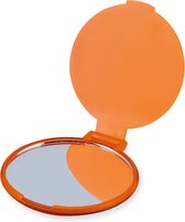 Opvouwbare zakspiegel oranje - Make-up spiegel - Handspiegel - Reisspiegel - Mini spiegel - Klapspiegel