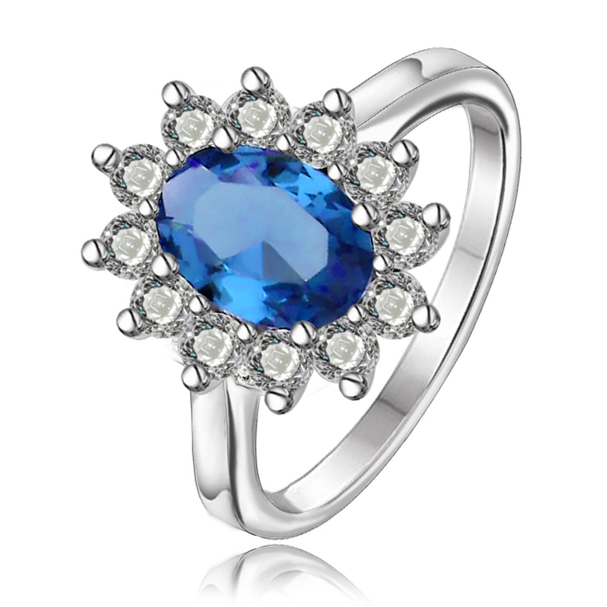 Juwelier Zwartevalk - Zilveren (GERHODINEERD) damesring met zirkonia 21.241-B/16½--