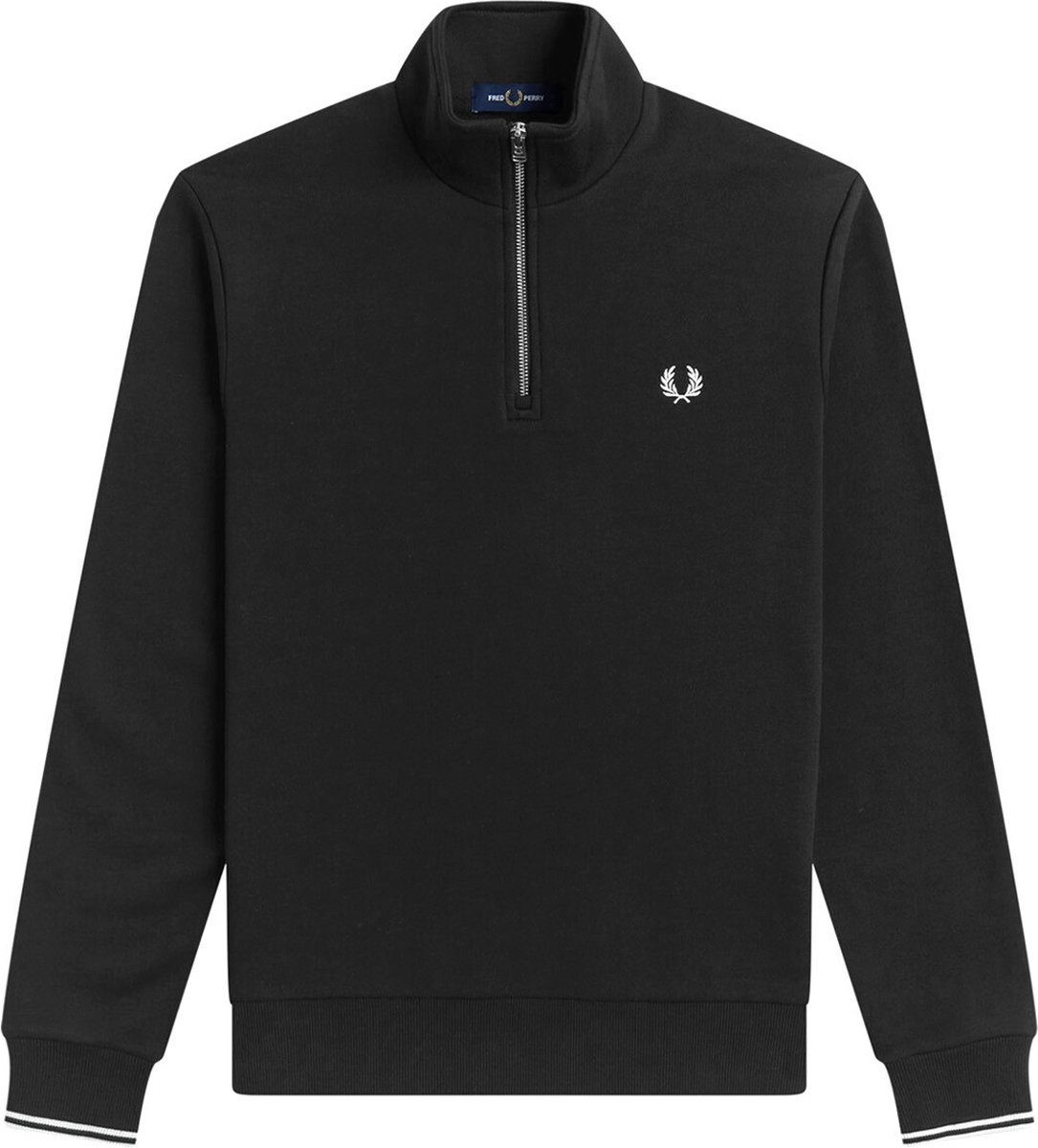 Fred Perry Half Zip Trui – Heren Schipperstrui Zwart
