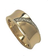 ring - geel goud - 18 krt - diamant - Verlinden juwelier