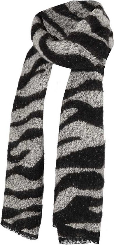 Sarlini - Zebraprint sjaal - Sjaal dames - Sjaals - Winter - 200 x 50 cm - Polyester - Zwart/wit