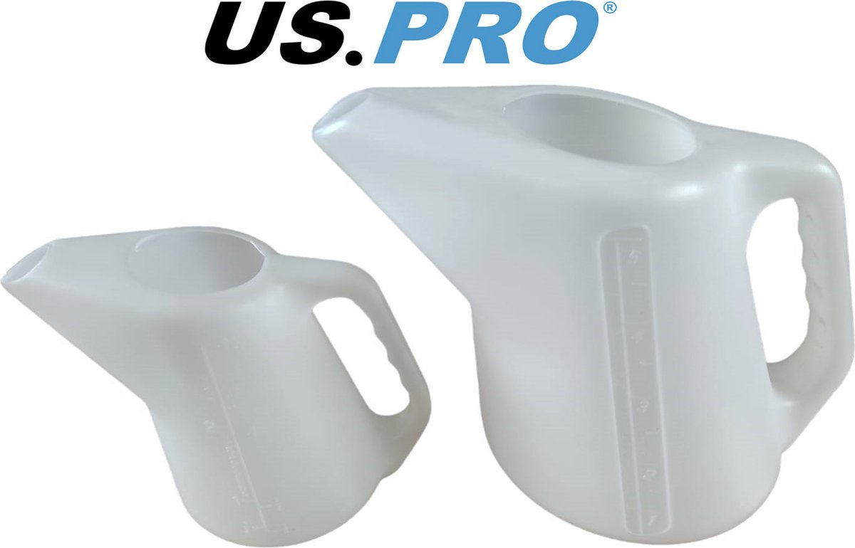 Motorolie / koelvloeistof maatkan 2 stuks 1.5 en 5 liter