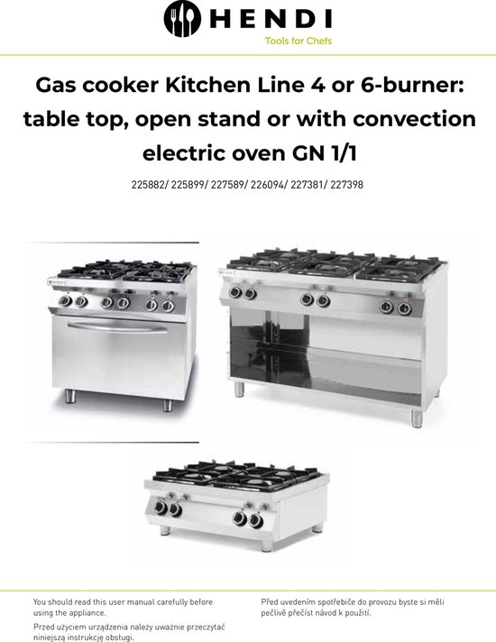 Gas cooker Kitchen Line 4-burner, table top - HENDI Tools for Chefs