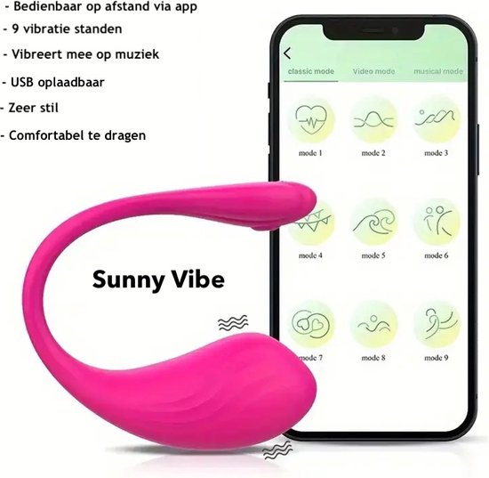 Sunny Vibe - App gecontroleerde intieme vibrator - Roze