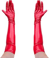 BamBella® - Handschoenen LATEX Rood Sexy fetish erotiek erotische lingerie accessoire - onesize