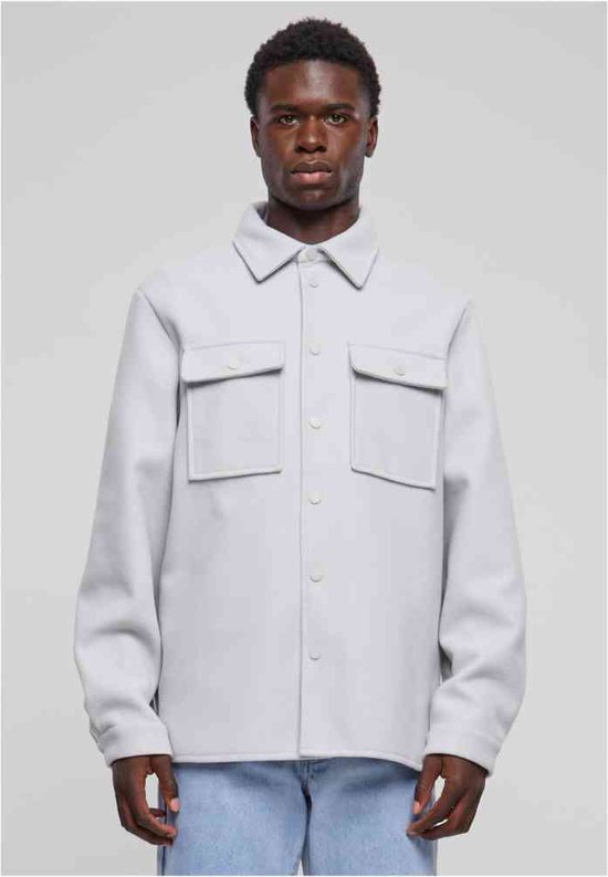 Urban Classics - Plain Overshirt Overhemd - 5XL - Grijs
